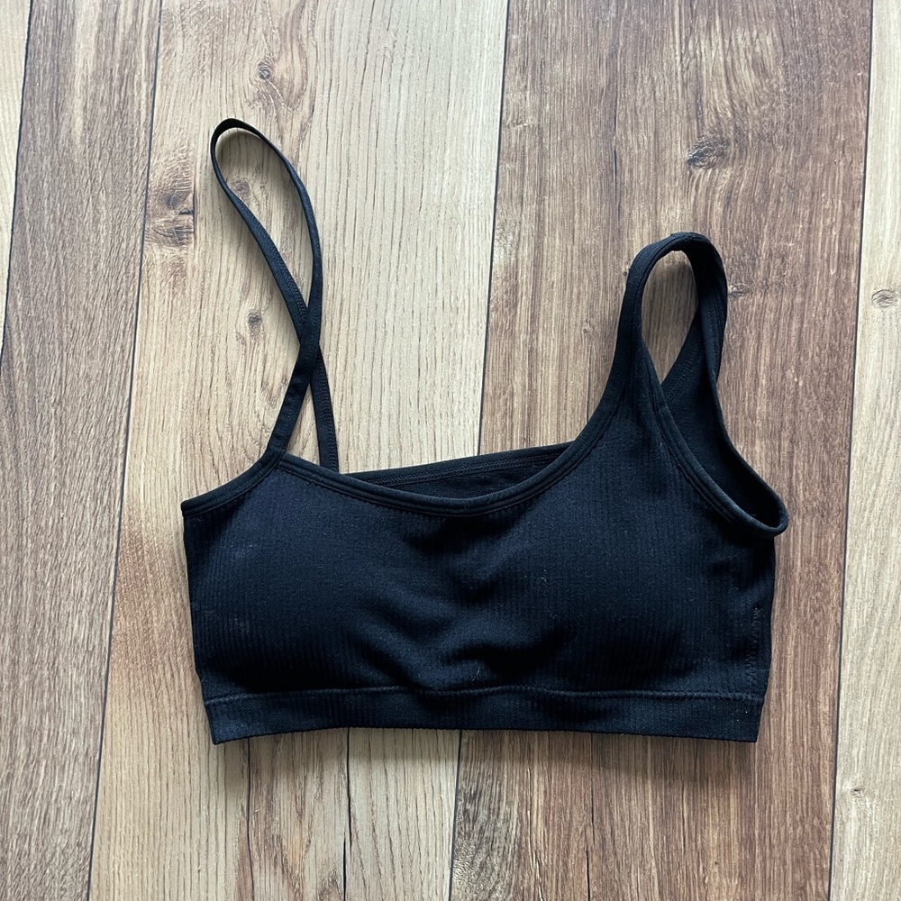 Black Crop/Brallet XS